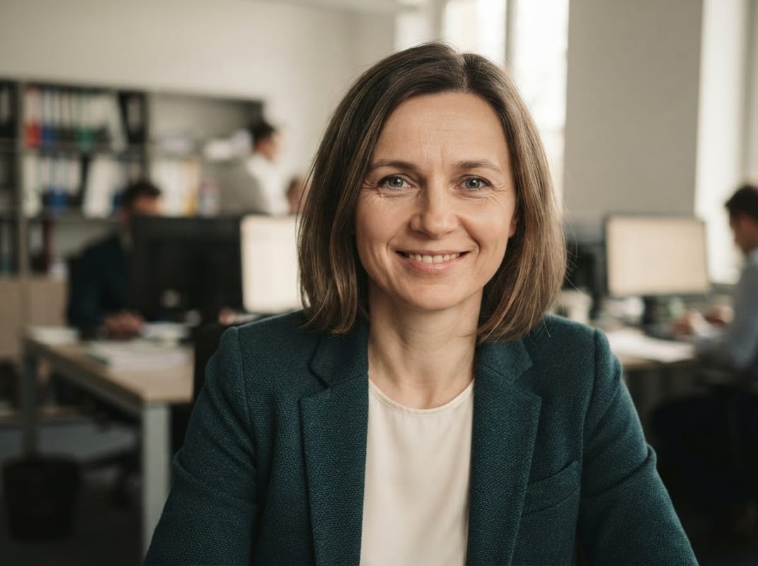 Portrait of Olivia Bennett, an AI user